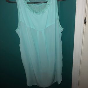 Shear Back Tiffany Blue Top